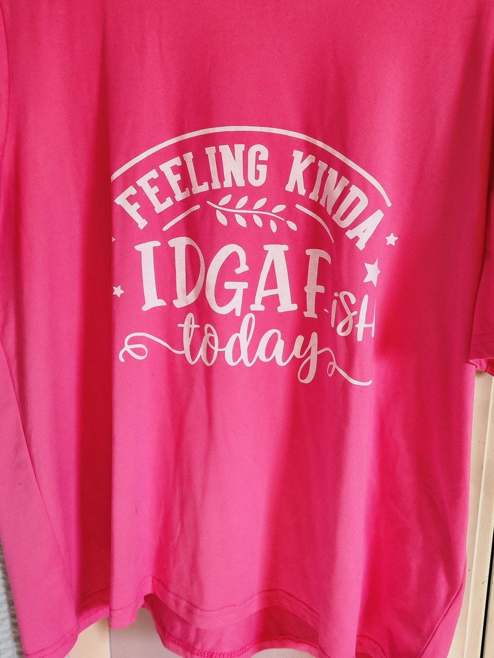 Hot Pink Graphic Tee - Feeling Kinda IDGAF-ish Today